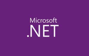 Microsoft .NET Purple background