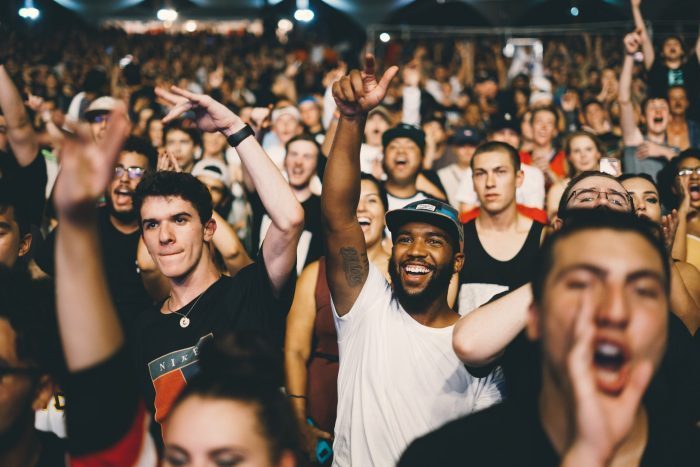 Fans enjoying a music concert